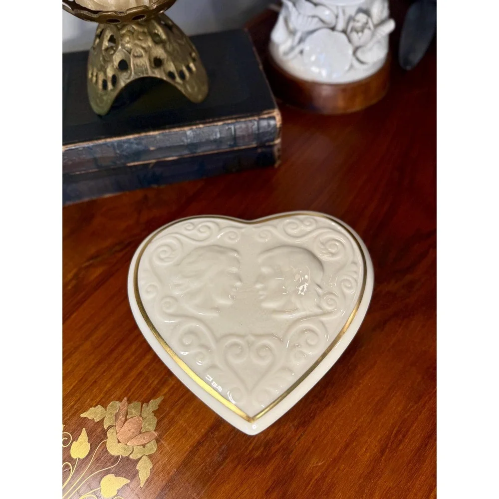Vintage Lenox Romeo & Juliet Heart Trinket Box